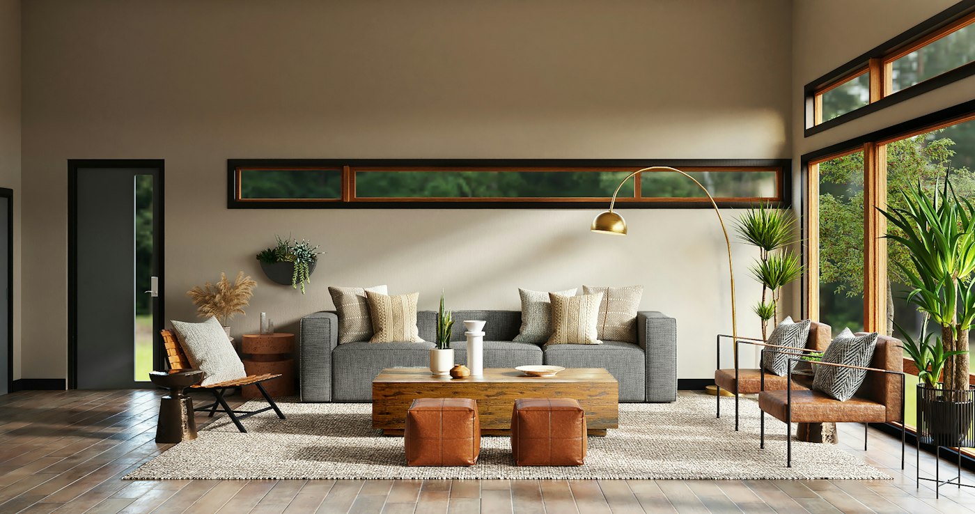 Luxury living room by Granite Bay Design